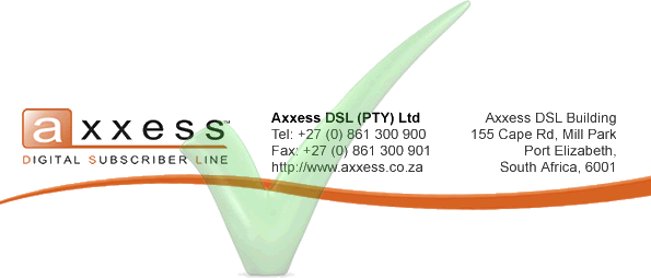 Axxess ADSL - ADSL Broadband at it's best!